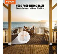 Base de poteau 203,2 x 203,2 mm, 4 pièces de support d'ancrage réglable en acier inoxydable (intérieur 198 x 185), base de poteau réglable pour pavillon, terrasse, porche, rampe, garde-corps, support,