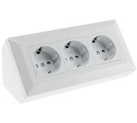 ChiliTec Base de prise DELPHI 3 voies Blanc 250 V/16 A 3600 W Montage en surface