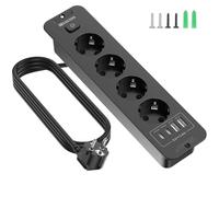 Base de prise encastrable à 4 compartiments, base de prise encastrable avec 2 USB, base de prise multiple encastrable,