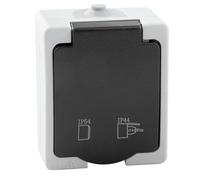 Base de prise IP54, étanche à l'eau et à la poussière, idéale pour l'extérieur et les environnements humides, sûre pour une utilisation dans les installations électriques.