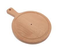 Base de Râpe à Fromage Ronde en Bois avec Poignée, 8,7 Pouces | Socle Stable, Format Beige Minimaliste, pour Présentation Dessert et Chocolat, Accessoire la Cuisine