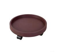 Base de rouleau pour plantes en résine robuste et mouvement de roue à 360 degrés pour grands pots de jardin et tonneaux de rangement (couleur curry)