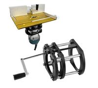 Base de Routeur, Base de Table de Routeur en Alliage D'aluminium, Course Maximale Manuelle de 51 Mm, Serrage à 4 Mâchoires, efficacité pour la Gravure sur Bois, Outils de