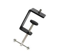 Base de table en fer à fixation par pince en C avec, 1 4 screw | Poteau de fileté, contrôle manuel de la pince, configuration repositionnable sans outils ni trous