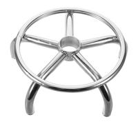 Base de Tabouret de Bar Pivotante 32x32x10,5cm en Alliage d'aluminium | Repose-pieds Intégré, Support de Réglage en Hauteur, pour Chaises de Salon et Postes de Nail Art