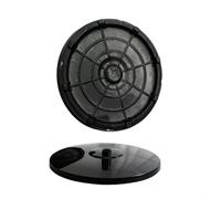 Base de ventilateur sur pied lestée, pied rond de rechange avec trou de montage de 3,8 cm, support anti-basculement pour bureau à domicile (noir)