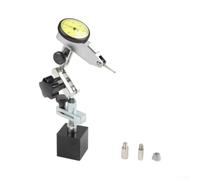 Base d'indicateur de test pour cadran, 0,01 mm, jauge en acier | Maintien magnétique puissant, flexible, se verrouille en position, utilisation en atelier, construction en métal