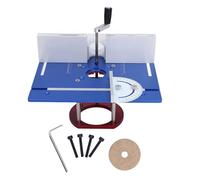 Base élévatrice pour défonceuse en alliage d’aluminium, système d’élévation manuel pour table de défonceuse, réglable en hauteur avec une course de 51 mm, adapté aux machines à (Bleue)