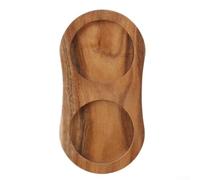 Base en Bois Massif pour Moulin à Poivre - Support Double Compartiment Acacia et Hévéa pour Cuisine Élégante 15x7.8cm(8 type lovesick)