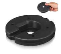 Base Lestée Ronde pour Lampadaire, Caoutchouc Noir, Très Stable | Châssis de Lampe, Poids pour Table de Chevet, Usage Bureau et Chambre, Décoration de Table