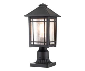 Base lumineuse d'extérieur, lampe de chemin, lampe de jardin, borne lumineuse en aluminium et verre