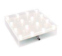 Base lumineuse LED carrée 12,7 cm x 12,7 cm Hauteur 3,2 cm 16 LED Blanc chaud