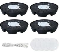 Base pour pot auto-arrosable - Kit système de plantation - Entretien des plantes - Gestion efficace de l'humidité - Coffret de 4 pièces - Non spécifié