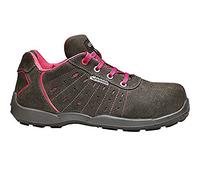 Base Protection, Attitude Chaussure de Sécurité pour Femmes, Gris Foncé et Rose, Taille 41
