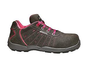 Base Protection, Attitude Chaussure de Sécurité pour Femmes, Gris Foncé et Rose, Taille 41