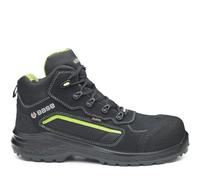 Base Protection, Be-Powerful Top Botte de Sécurité pour Femmes et Hommes, Noir et Vert, Taille 36