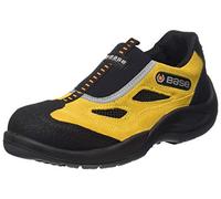 Base Protection, Four Holes Chaussure de Sécurité pour Hommes et Femmes, Noir et Jaune, Taille 37