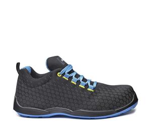 Base Protection, Marathon Chaussure de Sécurité pour Hommes et Femmes, Noir, Bleu et Jaune, Taille 42