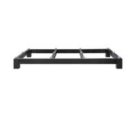 Base Surélevée 10 cm avec 2 Barres Transversales Renfort for Contremarches Meubles, Pied Table Support En Métal Robuste for Canapé, Table Basse, Placard de Cuisine, Bureau, Noir(90x55xH10cm)