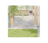 vidaXL Bases de poteau carrées 12pcs argent 121x121 mm acier galvanisé