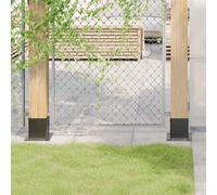 vidaXL Bases de poteau carrées 4 pcs anthracite 61x61 mm, base de clôture en béton, base de poteau de clôture, support de poteau en métal