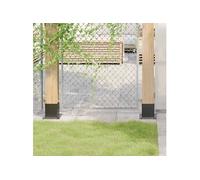 vidaXL Bases de poteau carrées 4 pcs anthracite 121x121 mm, base de clôture en béton, base de poteau de clôture, support de poteau en métal
