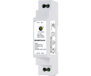 Basetech PSDS-15-24-2 Bloc d'alimentation pour rail DIN 24 V 0.63 A 15 W Nombre de sorties:1 x Contenu 1 pc (BT-2250248)