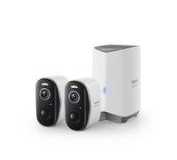 Baseus Security Caméra Surveillance WiFi Extérieur sans Fil, Kit 2-Cam N1 | HD 2K, 145 Degrés, Autonomie Batterie de 210j, IP67, Vision Nocturne, Caméra Extérieure Detection Humaine, Stockage Local