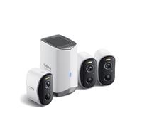 Baseus Security Caméra Surveillance WiFi Extérieur sans Fil Kit 3-Cam N1 | HD 2K, 145 Degrés, Batterie de 210j, IP67, Vision Nocturne, Caméra Extérieure Detection Humaine, 16TB Stockage Extensible