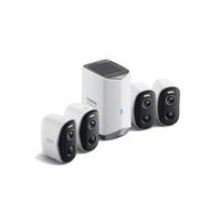 Baseus Security Caméra Surveillance WiFi Extérieur sans Fil, Kit 4-Cam N1 | HD 2K, 145 Degrés, Batterie de 210j, IP67, Vision Nocturne, Caméra Extérieure Detection Humaine, 16TB Stockage Extensible
