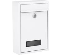 Basi 2170-1300 BK 100M Boîte aux lettres acier blanc mat avec serrure à clé