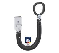 BASI | Chaîne de porte avec protection anti-rayures | avec anneau de recouvrement pour poignée | Chaîne en acier gainée | Sécurité de porte d’entrée et d’appartement | Dispositif antivol
