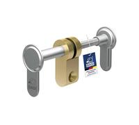 BASI | Cylindre obturateur universel réglable | Couleur argent | Réglable de 45 à 95 mm | Serrure aveugle également pour portes coupe-feu, portes FH jusqu'à T90