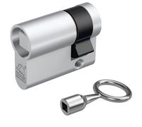 BASI | Demi-cylindre carré de 10/30 mm avec rdillon assortie | Cylindre carré | 8 mm intérieur | pour poteaux d'arrêt, boîtes à charnière, poubelle à clé