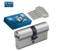 BASI Double cylindre profilé V55 30/30 mm - Serrure à cylindre avec 5 clés réversibles et carte de code - Clé à molette de perçage - Protection contre le crochetage et protection contre le perçage -