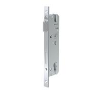 BASI Serrure à cadre tubulaire pour cylindre profilé - Dimensions au canon : 35 mm - Têtière 16 x 245 mm - Angle droit et gauche - Serrure à encastrer pour portes à cadre profilé - Têtière en acier