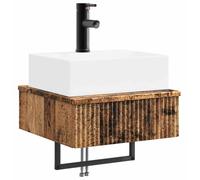 Basin de lavage mural Bois ancien 40 x 41 x 39 cm