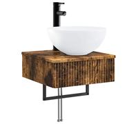 Basin de lavage mural Chêne fumé 40 x 41 x 40,5 cm