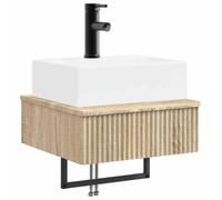 Basin de lavage mural Chêne Sonoma 40 x 41 x 39 cm