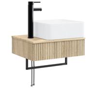 Basin de lavage mural Chêne Sonoma 50 x 41 x 39 cm
