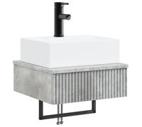 Basin de lavage mural Gris béton 40 x 41 x 39 cm