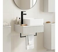 vidaXL Lavabo mural en bois d'ingénierie Montage mural