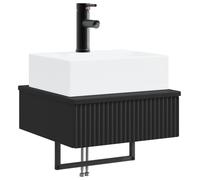 Basin de lavage mural Noir 40 x 41 x 39 cm Bois d'ingénierie