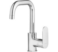 Basin mixer with rectangular spout