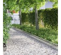 Basinlix Lot de 10 bordures de pelouse en acier galvanisé argenté - 103 x 0,05 x 22 cm - Bordure de jardin - Bordure de séparation pour pelouse, chemin, terre, gravier et paillis pour délimitation