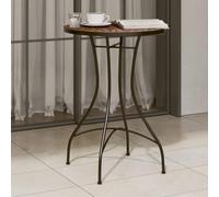 Basinlix Table bistrot mosaïque en terre cuite avec plateau en céramique Ø 50 x 70 cm, structure en fer revêtu par pulvérisation, table de jardin pour balcon, terrasse, jardin et extérieur, idéale