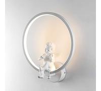 BASKA Applique Murale Blanche Nordique LED Ange Applique Murale Lumière, Fée Moderne Abat-Jour Acrylique Tête De Lit en Métal Luminaire Appliques Murales pour Chambre Chevet Couloir Salon Hôtel