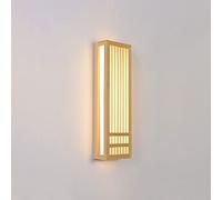 Baska Applique Murale en Bois Applique Murale Japonaise À LED, Abat-Jour Acrylique, Lampes Murales en Bois, Tête De Lit Carrée, Luminaires Muraux pour Salon, Chambre À Coucher, Restaurant