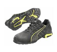 Puma Basket de sécurité Amsterdam Low S3 cuir nubuck embout aluminium noir/jaune Taille 45
