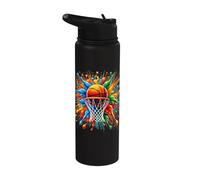 Basketball, Basketball Graphic | Garçons, Filles, Tie Dye Splash Stainless Steel Insulated Water Bottle